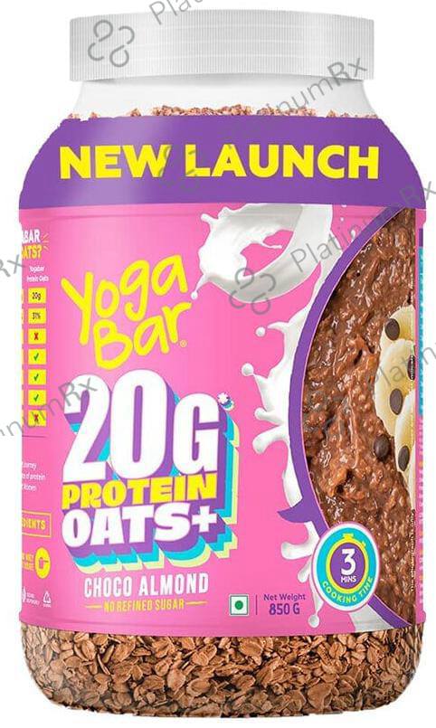 Yoga Bar 20g Protein Oats+ with Whey Protein & Probiotics - No Added Sugar - Choco Almond