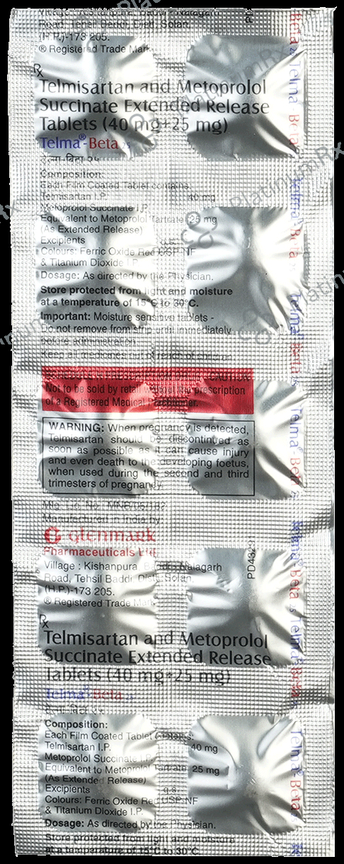 Telma Beta 25/40mg Tablet ER 10s