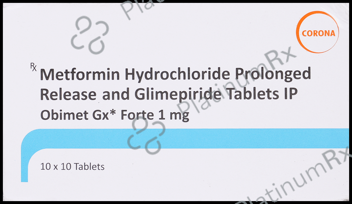 Obimet GX Forte 1/1000mg Tablet PR 10s