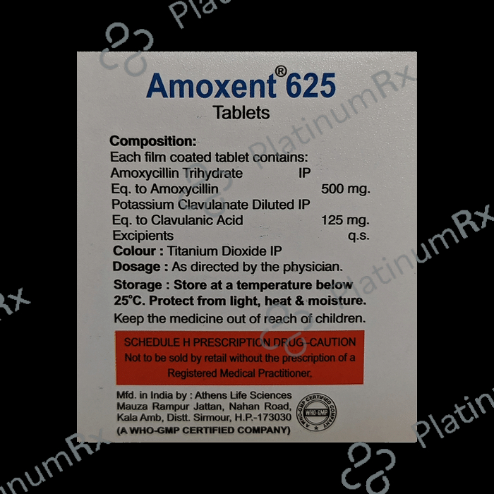Amoxent 625 Tablet