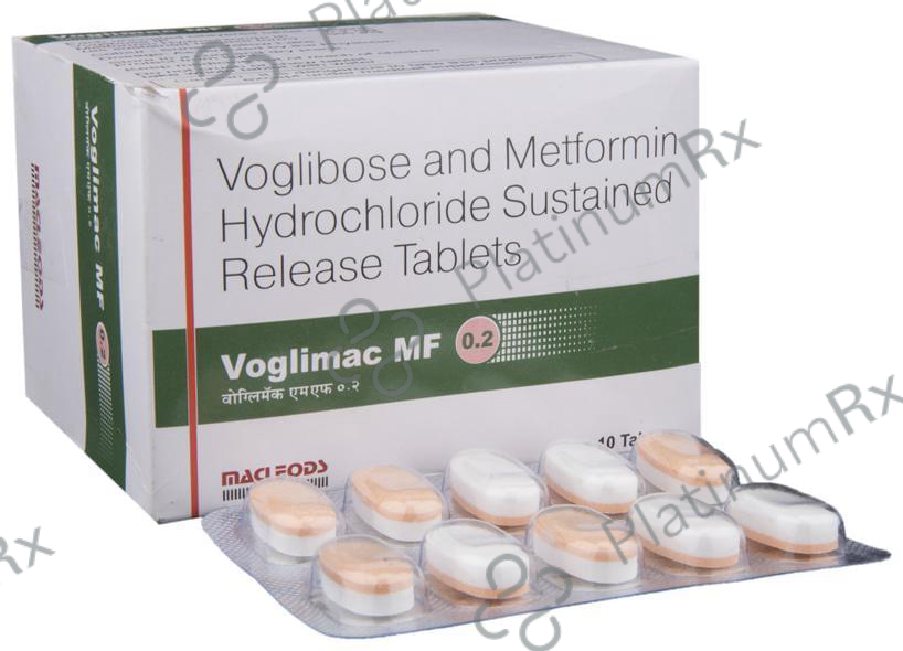 Voglimac MF 0.2 500/0.2mg Tablet SR 10s