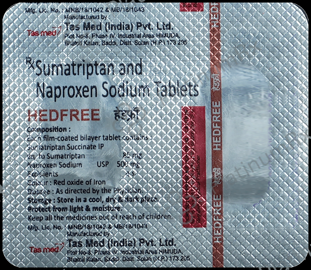 Hedfree 500/85mg Tablet 2s