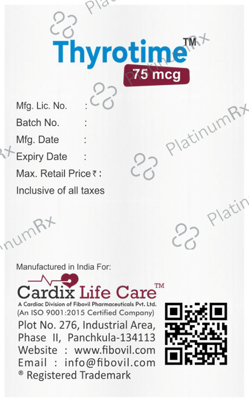 Thyrotime 75mcg Tablet