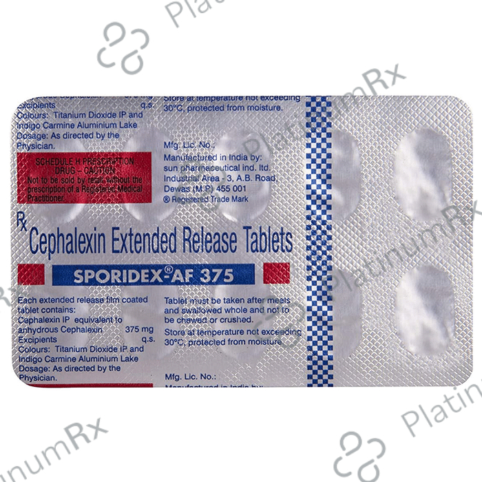 Sporidex AF 375mg Tablet ER 10s