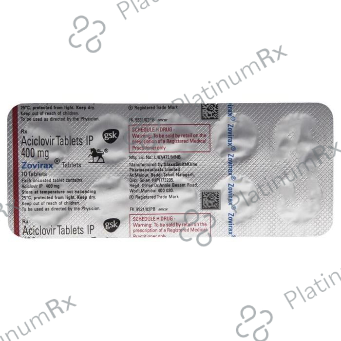 Zovirax 400mg Tablet 10s