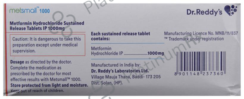 Metsmall 1000 Tablet SR 14 tablets