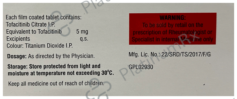 Tobraza 5mg Tablet 10s