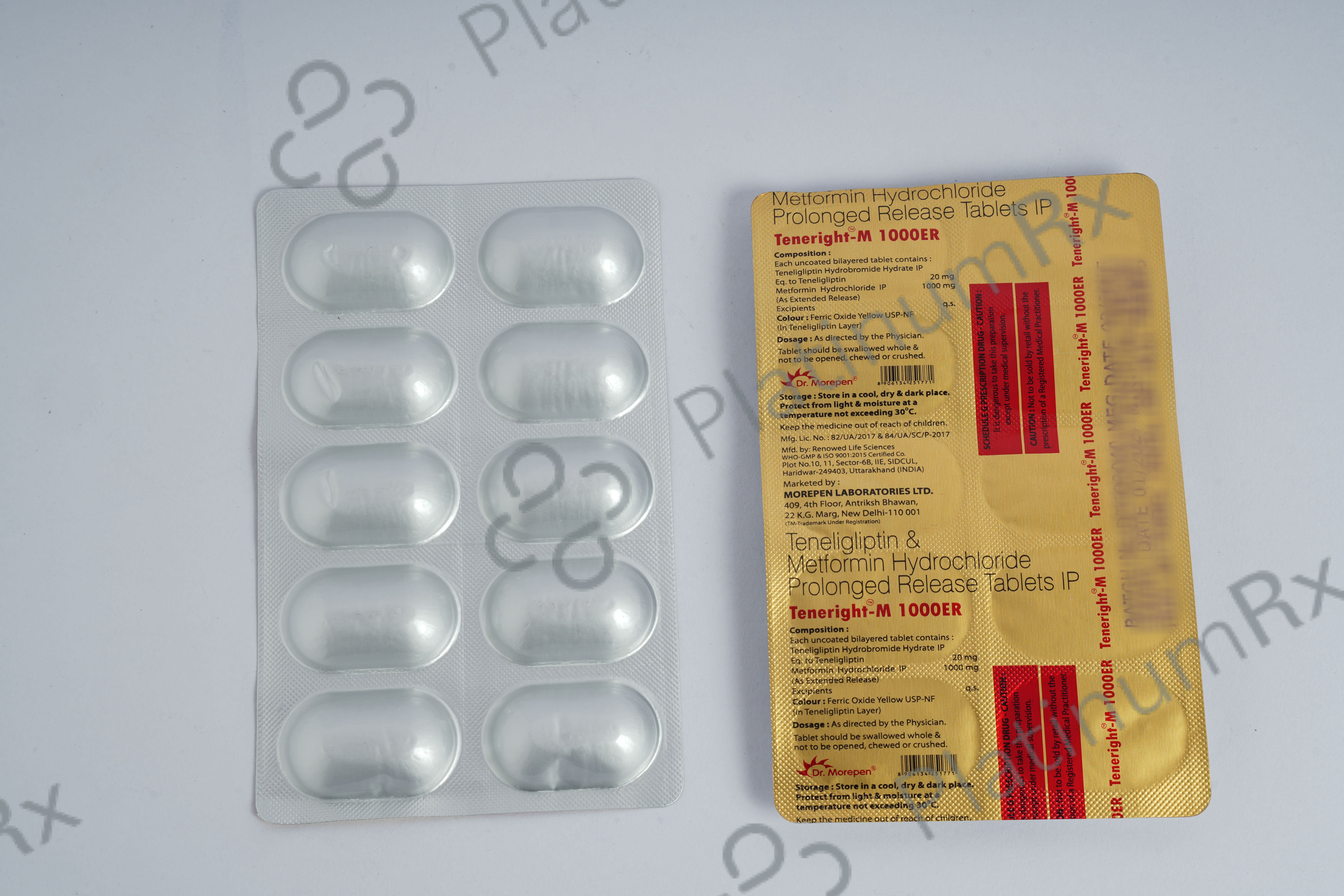Teneright M 1000/20mg Tablet ER 10s