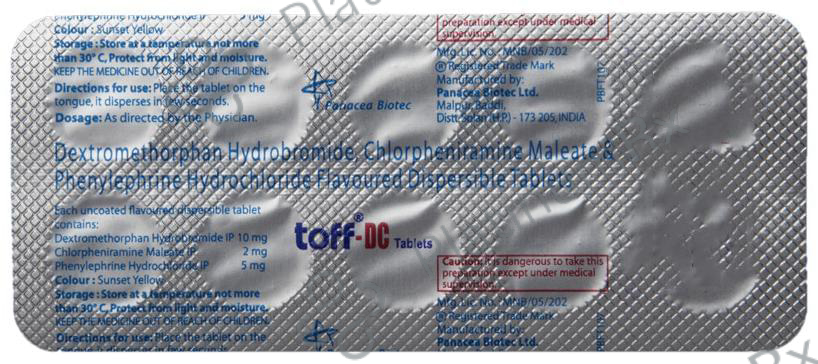Toff DC 2/10/5mg Tablet 10s