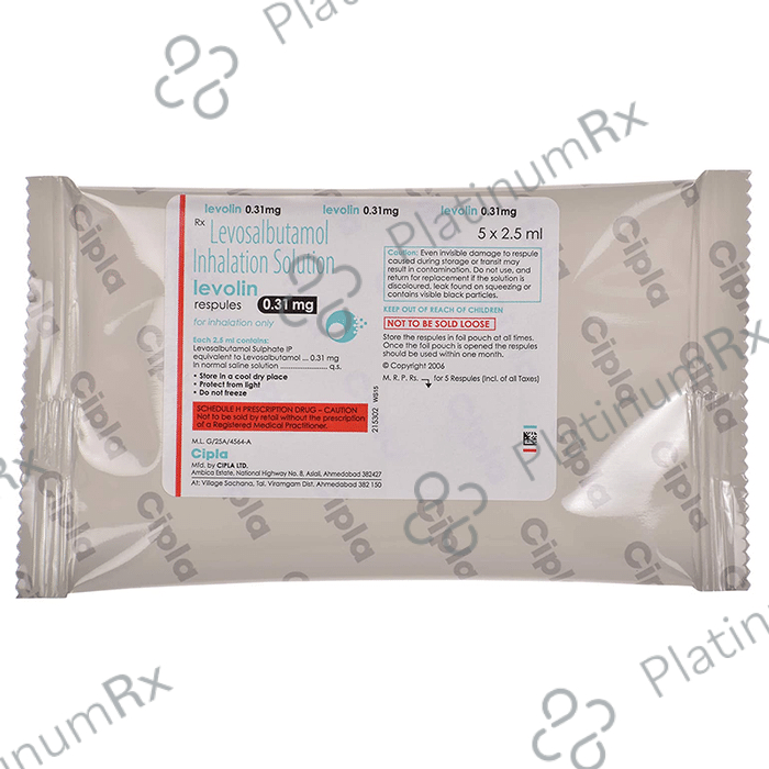 Levolin 0.31mg Respules 5s