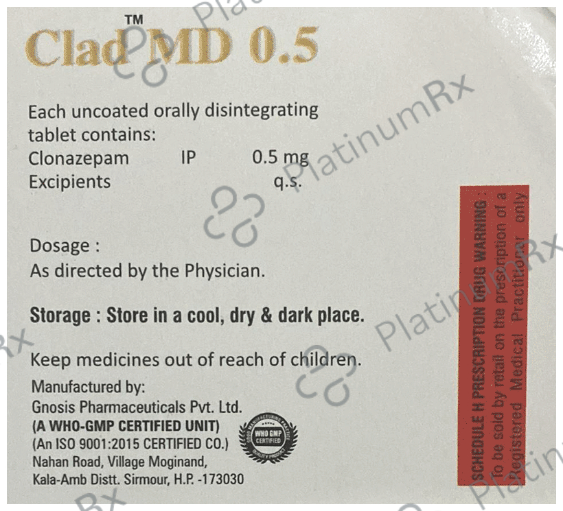 Clad MD 0.5 Tablet