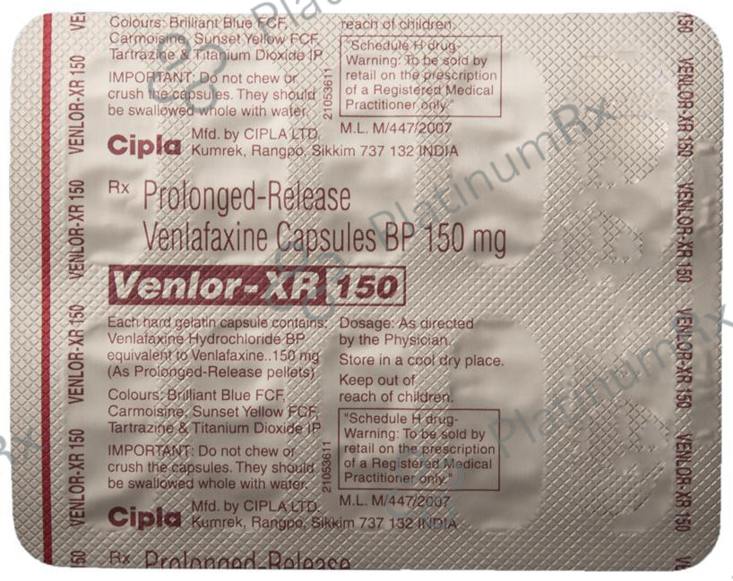 Venlor XR 150mg Capsule 10s