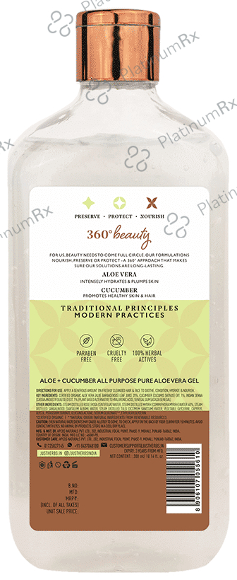Just Herbs Aloe+Cucumber All Purpose Pure Aloe Vera Gel