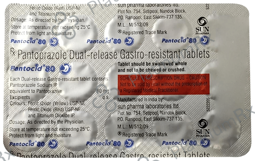 Pantocid 80mg Dual Release Tablet 15s