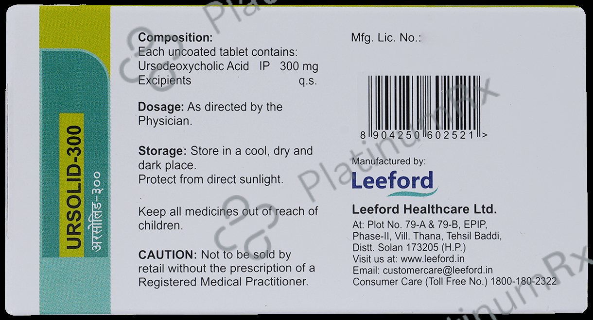 Ursolid 300mg Tablet 10s