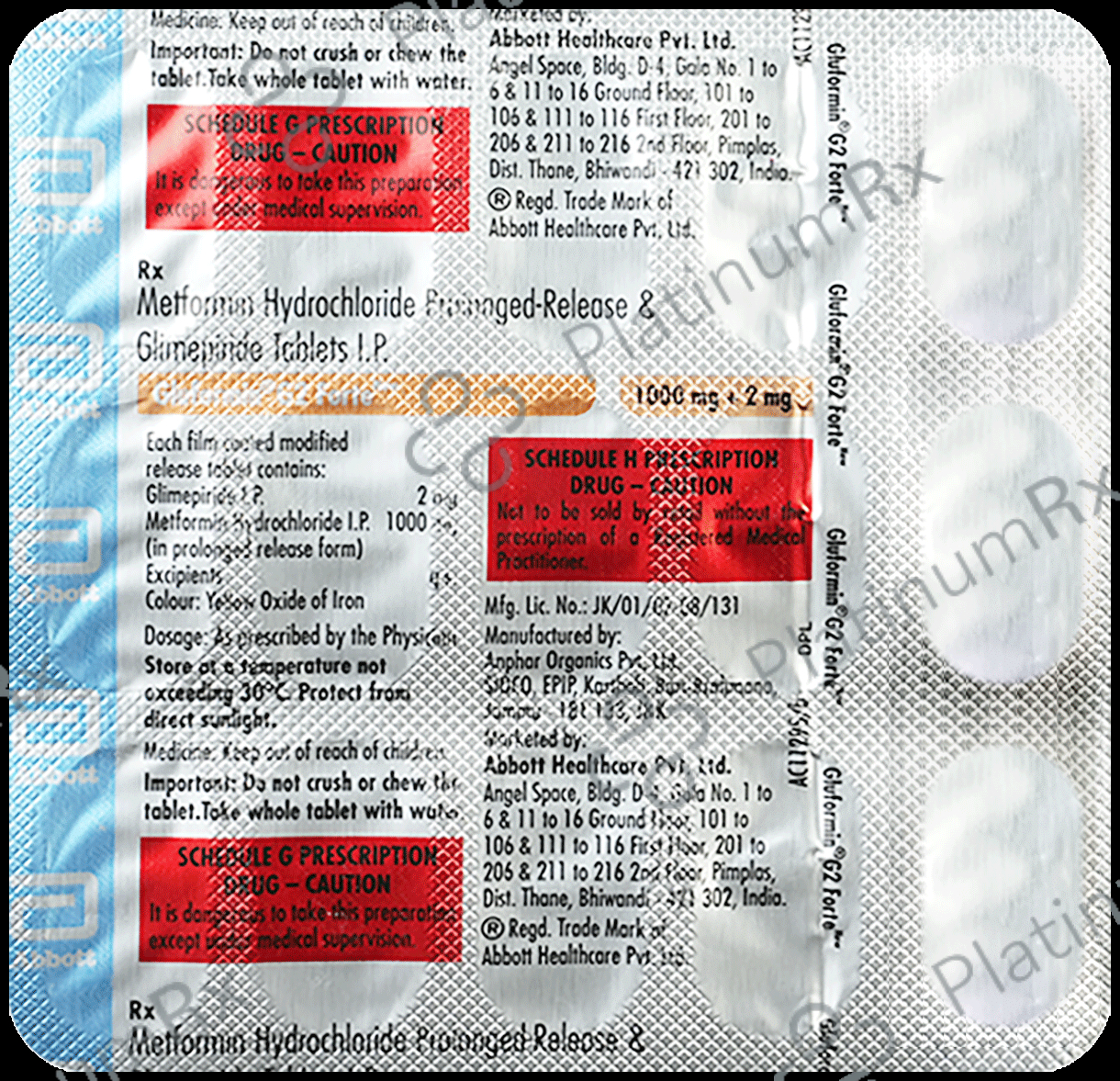 Gluformin G2 Forte New 2/1000mg Tablet PR 15s