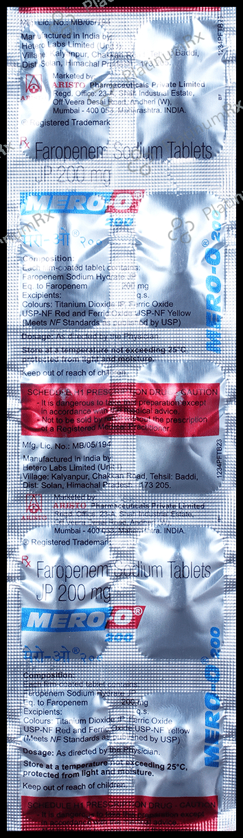 Mero O 200mg Tablet 10s