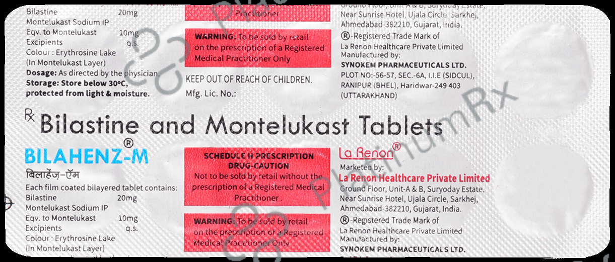Bilahenz M 20/10mg Tablet 10s
