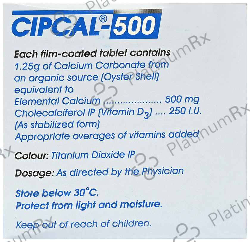 Cipcal 500mg/250IU Tablet 15s