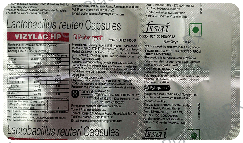 Vizylac HP 100mg Capsule 10s