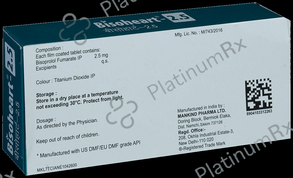 Bisoheart 2.5mg Tablet 10s