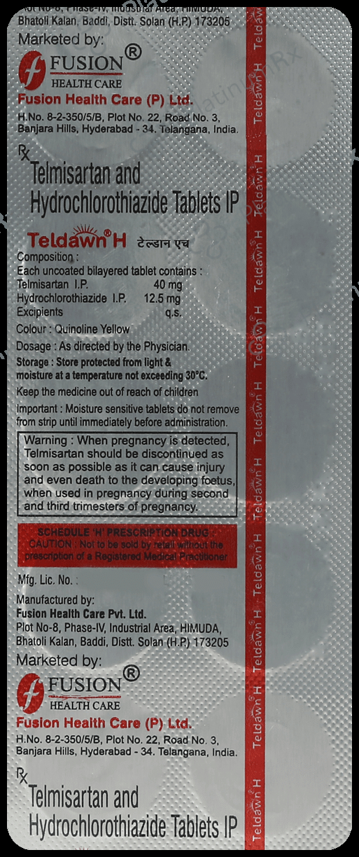 Teldawn H 12.5/40mg Tablet 10s