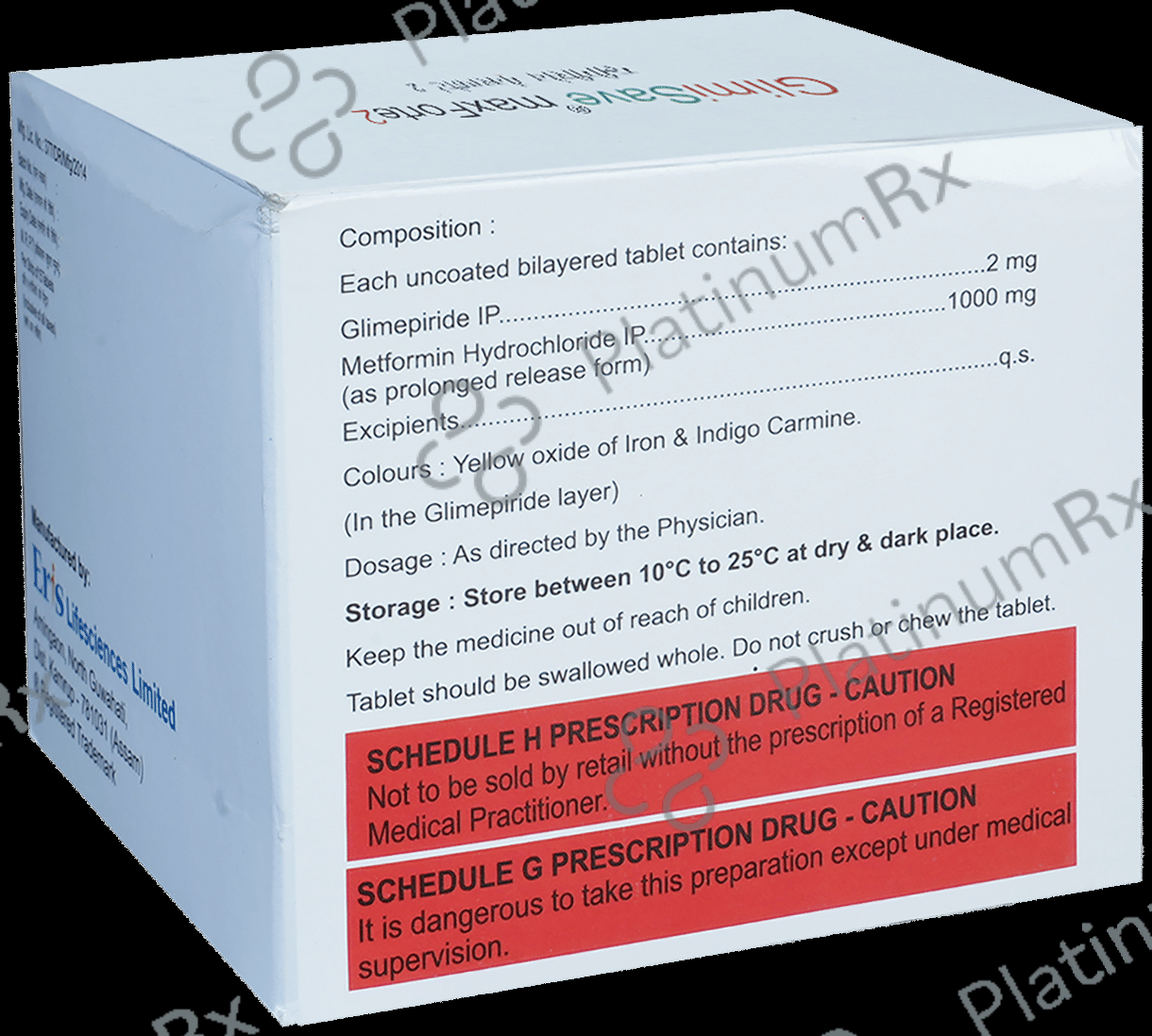 Glimisave Max Forte 2/1000mg Tablet PR 15s