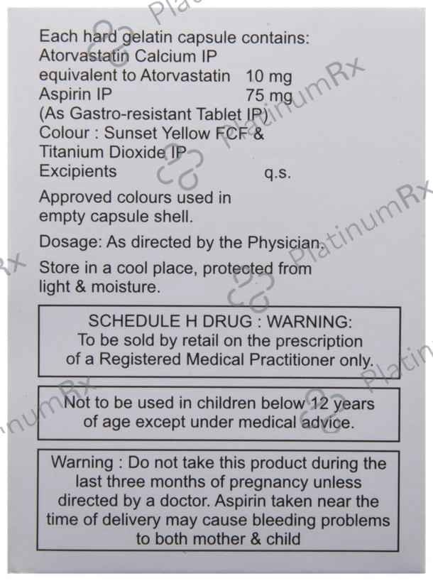 Mactor ASP 75/10mg Capsule 10s