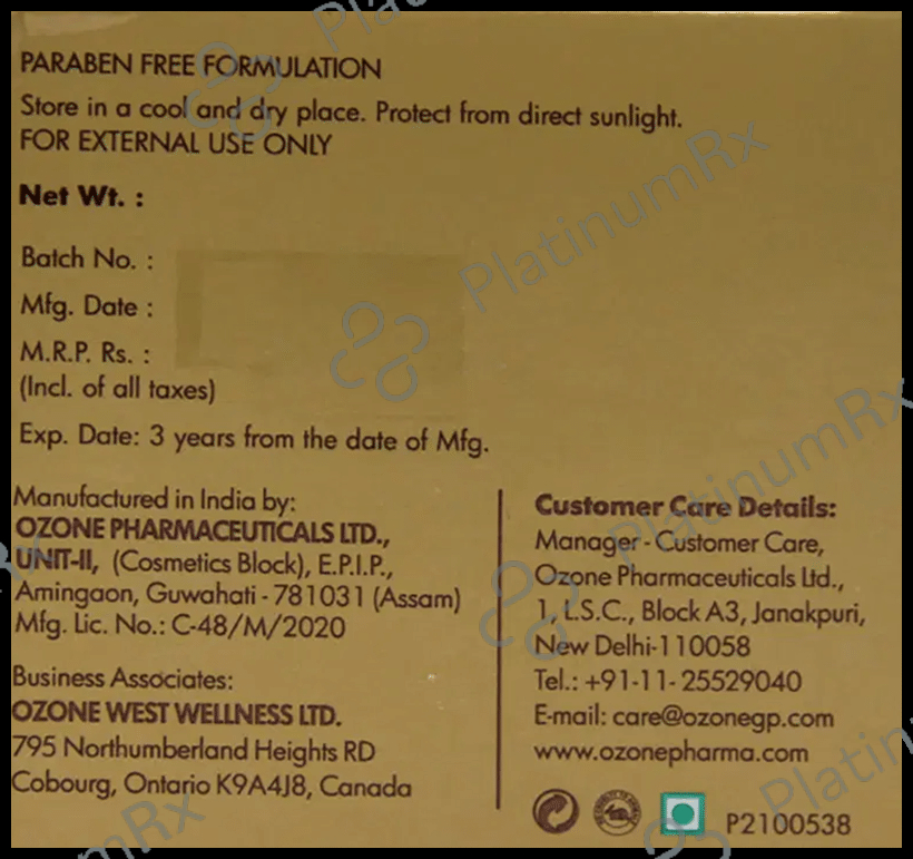 Ozone Glo Radiance Replenishing Face Pack 200 gm