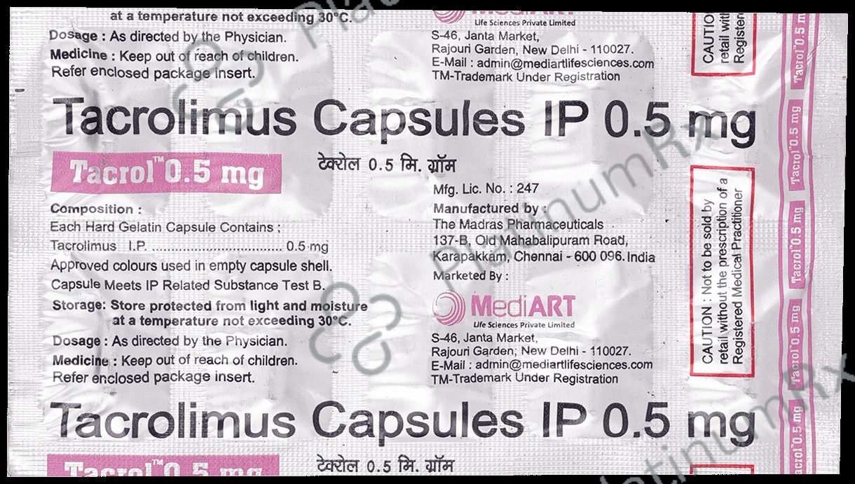 Tacrol 0.5mg Capsule