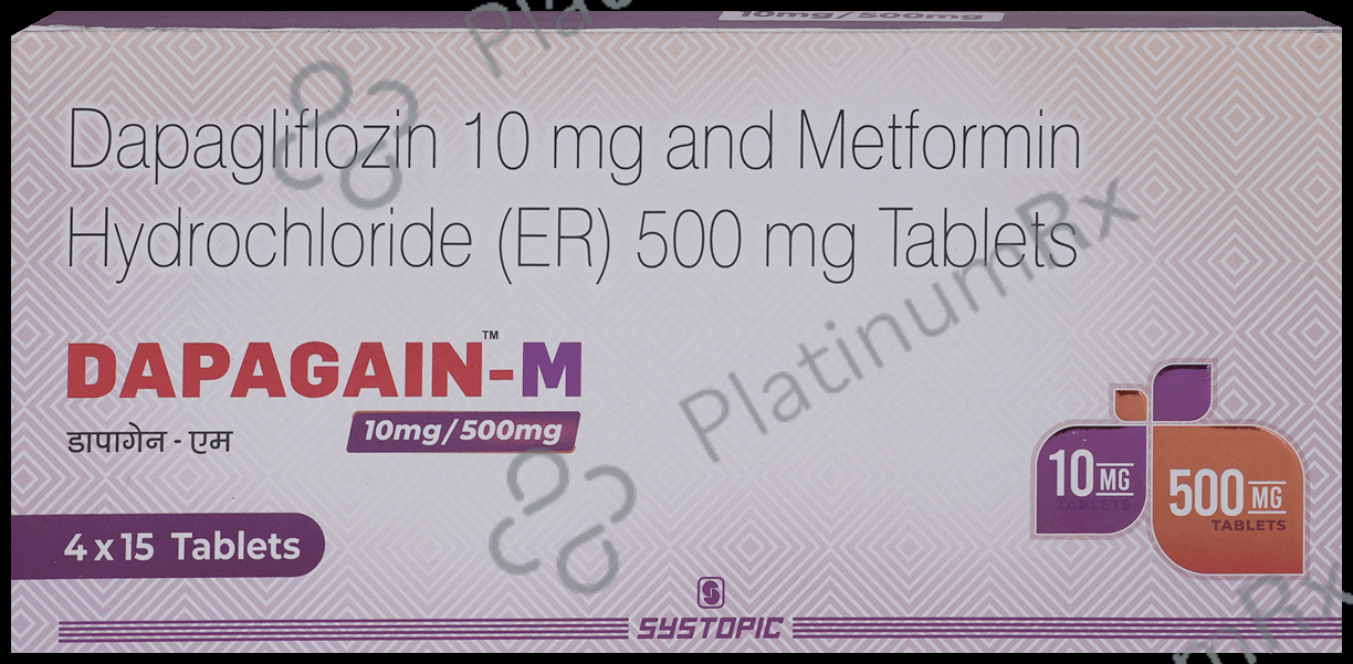 Dapagain M 10/500mg Tablet ER 15s