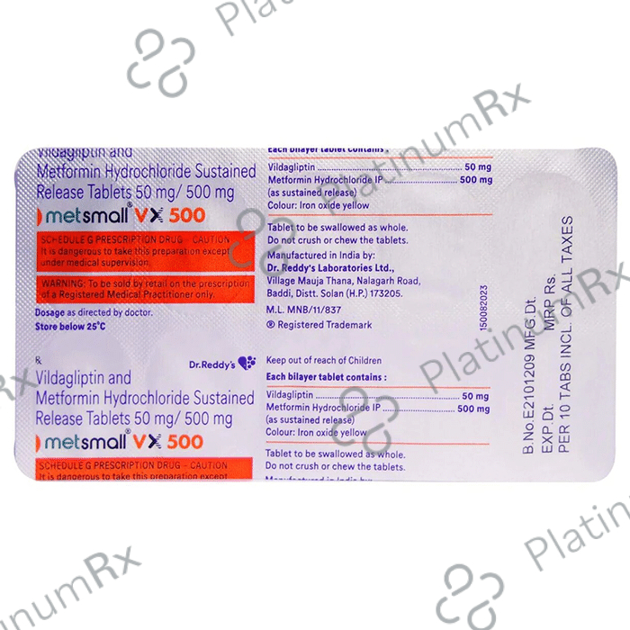 Metsmall VX 500/50mg Tablet SR 10s