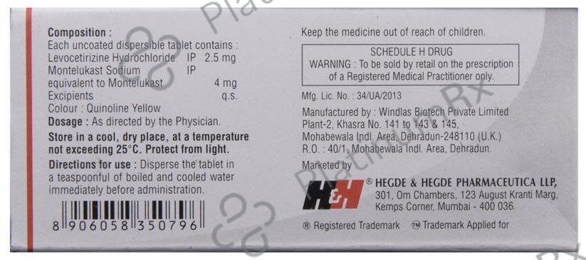 HHLevo M Kid 2.5/4mg Tablet DT 10s