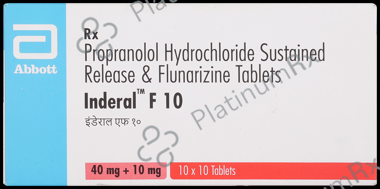 Inderal F 10/40mg Tablet SR 10s