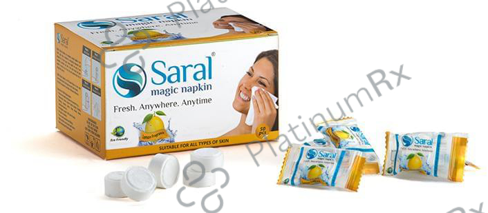 Saral Magic Napkin Lemon Fragrance 50 Tissues