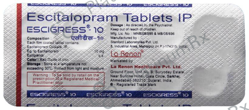 Escigress 10mg Tablet 10s