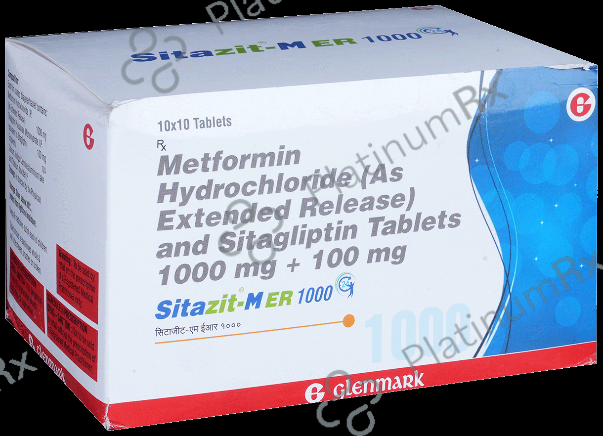 Sitazit M ER 1000/100mg Tablet 10s