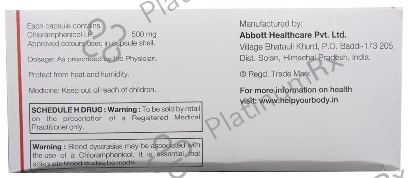Paraxin 500mg Capsule 10s
