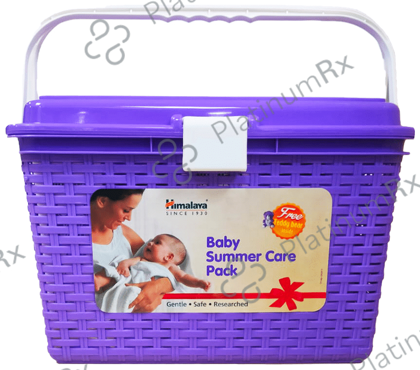 Himalaya Baby Summer Care Pack with Basket and Teddy