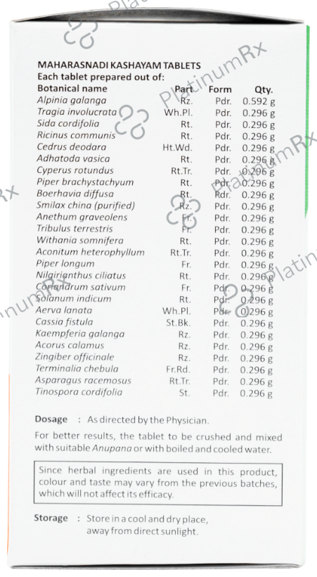 Sitaram Ayurveda Maharasnadi Kashayam Tablet