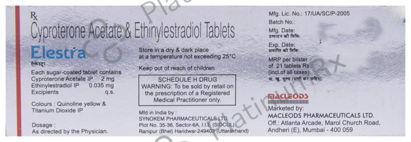 Elestra 2/0.035mg Tablet 21s