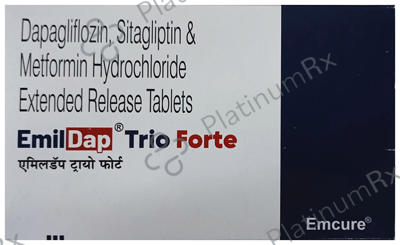 Emildap Trio Forte 10/1000/100mg Tablet ER 10s