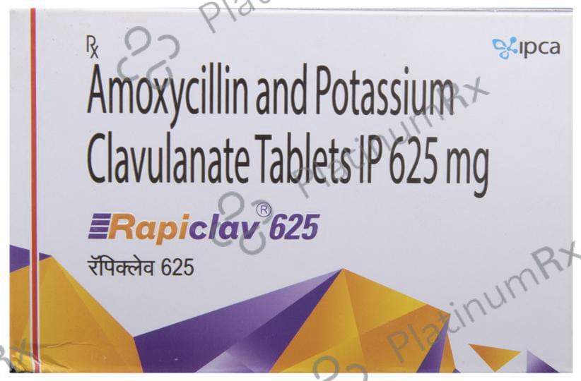 Rapiclav 500/125mg Tablet 10s
