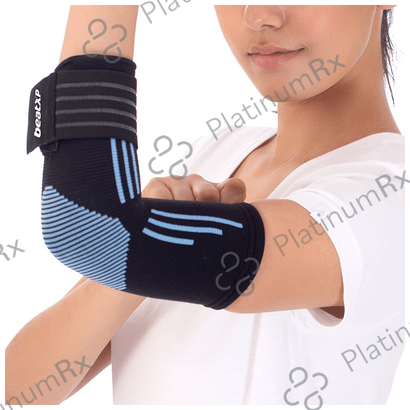 beatXP Elbow Support for Gym (1 Pair) Small Blue