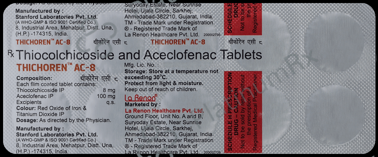 Thichoren AC 100mg/8mg Tablet