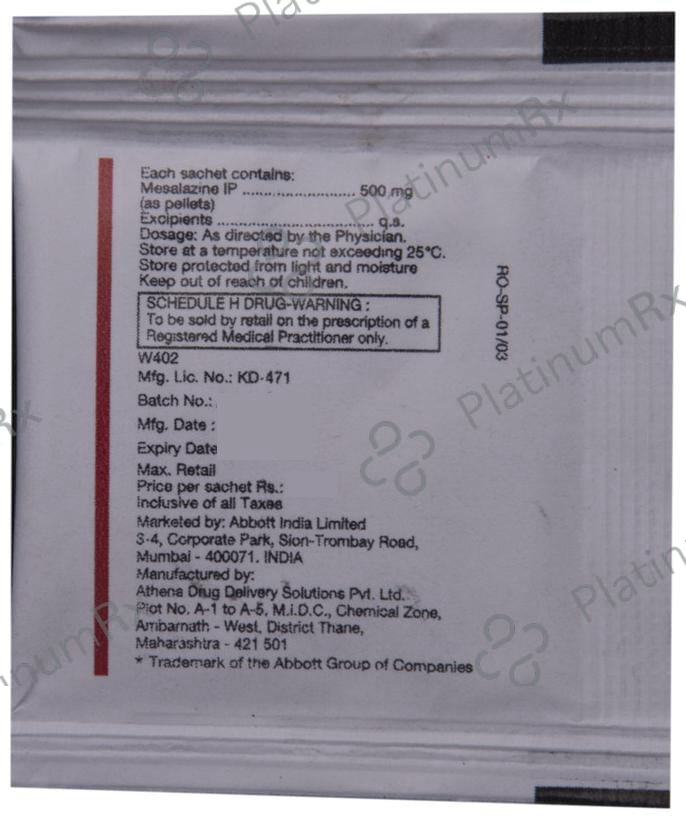 Rowasa 500mg Granules 1s
