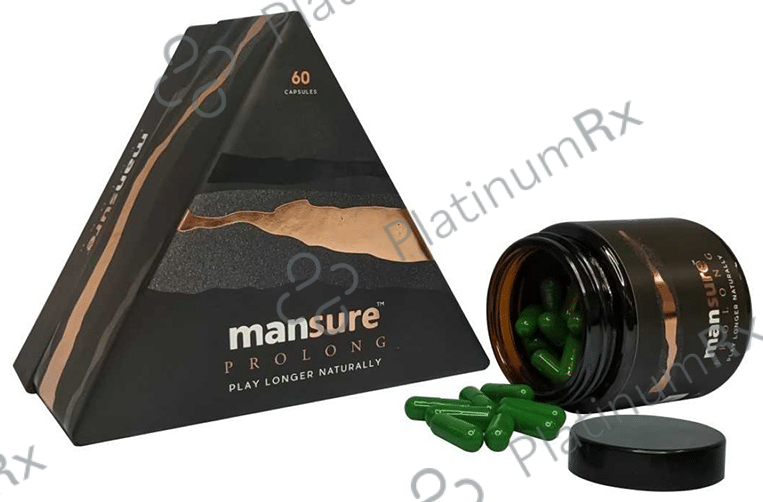 Mansure Prolong with Maca Root, Ginseng, Ashwagandha & Safed Musli - Capsule