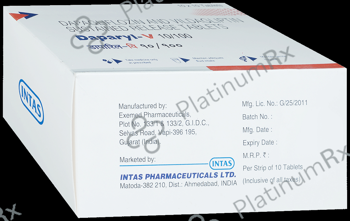 Daparyl V 10/100mg Tablet 10s