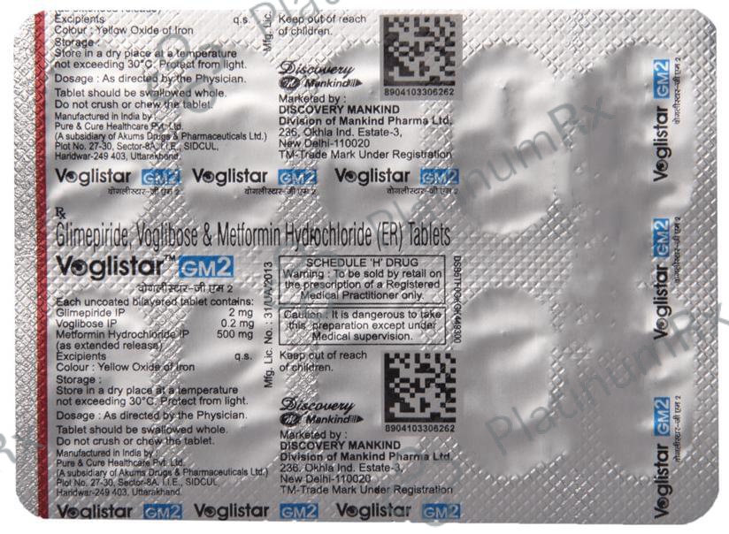 Voglistar GM2 Tablet ER 10 Tablet ER