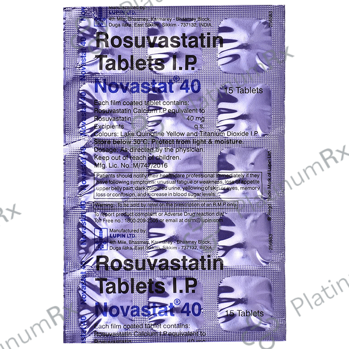 Novastat 40mg Tablet 15s